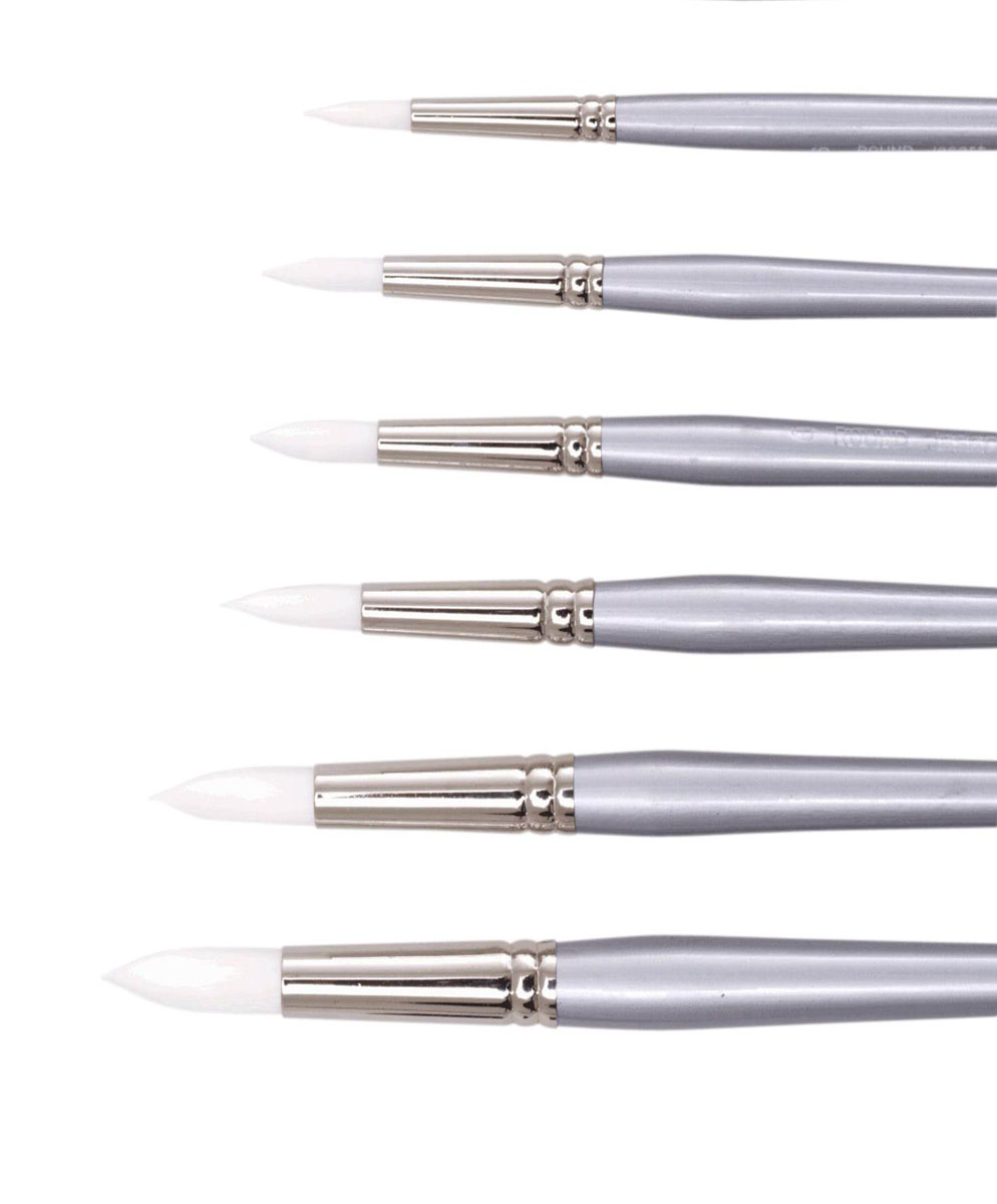 Jasart White Synthetic Round Brush