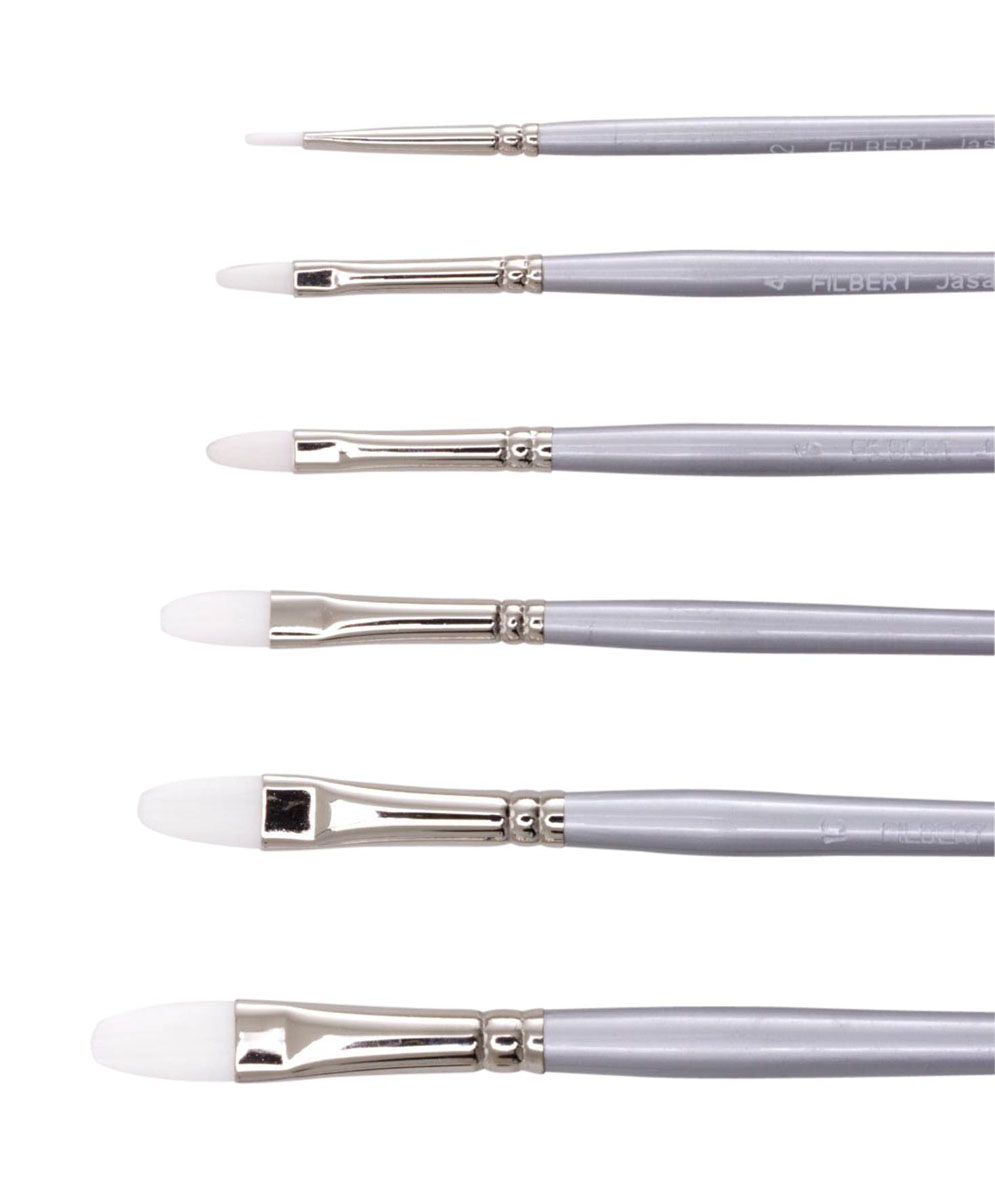 Jasart White Synthetic Filbert Brush